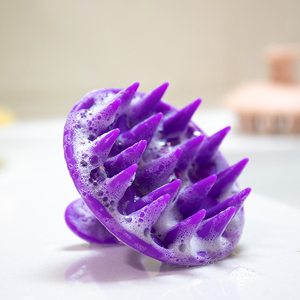 Silicone Scalp Massager Shampoo <b>Brush</b> Silicone Shampoo <b>Brush</b> Exfoliator Hair Scrubber Scalp <b>Brush</b> - Product Image 2