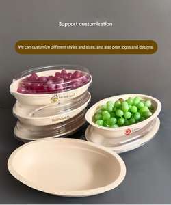 Envase de Alimentos Desechable de Bagazo de 1000ml con Tapa, Apto para Microondas, para Ensaladas y Comida para Llevar - Product Image 2