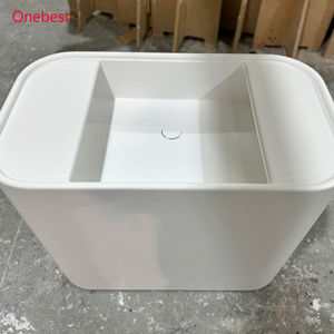 Lavabo de Baño Blanco Móvil de Superficie Sólida para Clínica Médica, Lavabo de Piedra Multifuncional Moderno para Hospital - Product Image 2