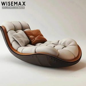 Muebles WISEMAX, Muebles Modernos para el Hogar, Sillón <span class=keywords><strong>Chaise</strong></span> <span class=keywords><strong>Longue</strong></span> de Cuero, Sofás de Cuero, Sillón de Descanso, <span class=keywords><strong>Cama</strong></span> para Sala de Estar - Product Image 4