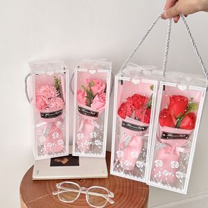 SPR Bouquet di Rose Simulate in Sapone per San Valentino e Matrimoni, 3 Fiori Quadrati in Confezione Regalo Media, Colore Personalizzabile, Alta Qualità - Product Image 6