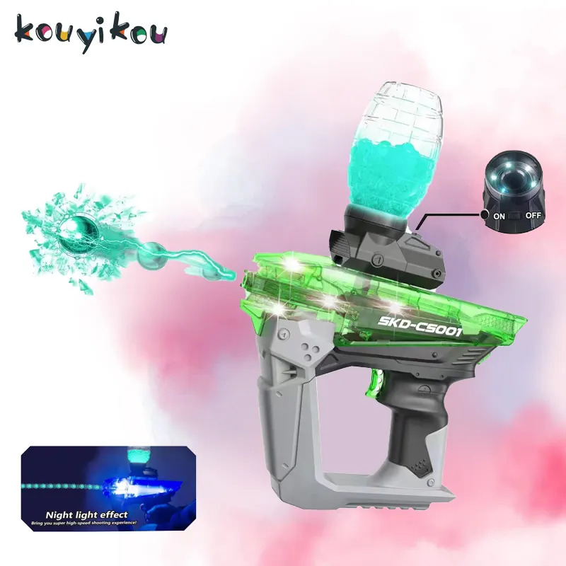 Kouyikou Топ Модный Blaster Электрический шар водяной свет бусины пистолет пуля пистолет игрушечный гель