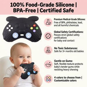 Control de Videojuegos Novedoso con Forma de Cachorro y Mordedor Sensorial de Silicona para Bebés al por Mayor - Product Image 2