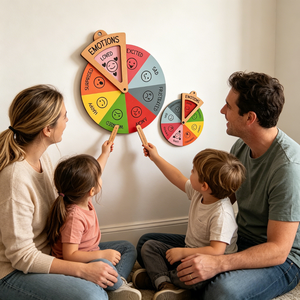 Juguete Educativo Montessori, Tabla de Reconocimiento de Sentimientos para Niños, Rueda de <span class=keywords><strong>Emociones</strong></span> de Madera para el Aprendizaje Social y Emocional Preescolar - Product Image 2