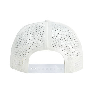 Nouveau modèle personnalisé perforé 5 panneaux nouvelle broderie White <span class=keywords><strong>Era</strong></span> Logo Sport Satin Cap - Product Image 6