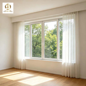 Fenêtres en aluminium à MOQ flexible, <span class=keywords><strong>double</strong></span> <span class=keywords><strong>vitrage</strong></span>, NFRC AS2047, grandes fenêtres en verre pour propriétés de luxe, fenêtres coulissantes résistantes aux ouragans - Product Image 1