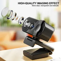 Cámara para PC PDAF Auto Focus Dual AI Micrófonos con cancelación de ruido La cámara funciona para Zoom/Teams/Google Meet