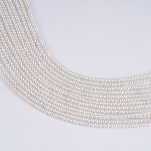 Promotion de petites perles d'eau douce naturelles blanches de 2,5 à 3 mm, authentiques, pour collier DIY, accessoires de bijoux faits à la main - Product Image 1