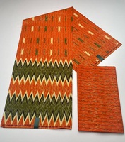Nouveau Tissu Imprimé Wax Africain 100 % Coton Holland Kente Cire Dorée 4 Yards + 2 Yards pour Robe Femme