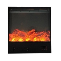 Cheminée électrique murale et insert LED avec verre trempé plat pour le visage par contrôle de la radiofréquence