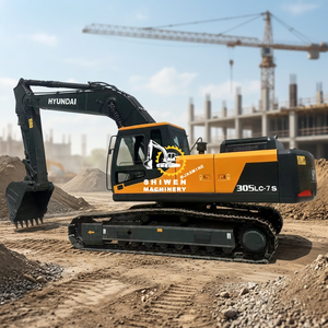 Excavatrice Hyundai 305lc-9s d'occasion, 30 tonnes, grande pelle mécanique, moteur Cummins C8.3-C, certification CE EPA, puissance 190 kW, hx305l hx300 - Product Image 1