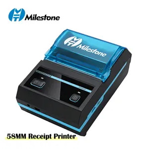 Impresora térmica de facturas de etiquetas, máquina de impresión térmica de 80mm de color azul, MHT-P80F, barata