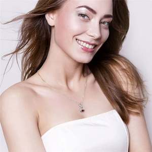 Vente en gros de collier de bijoux fins exquis pour femmes en argent sterling véritable simple 925 - Product Image 5