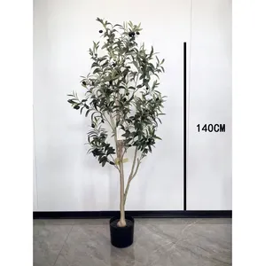 Tam zeytin meyve gerçek fabrika ile 140cm büyük zeytin ağacı yapay zeytin ağacı peyzaj Centerpiece bahçe dekor