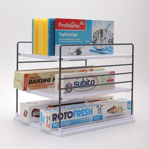 Estantería de <span class=keywords><strong>cocina</strong></span>, estanterías de plástico <span class=keywords><strong>para</strong></span> comida y aperitivos de escritorio pequeño multicapa, caja de almacenamiento en capas - Product Image 2