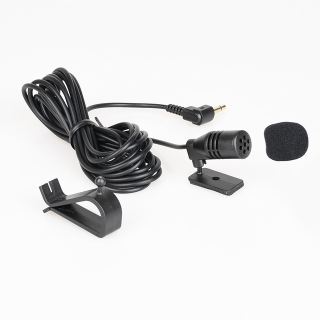 Car Audio Wired External Microphone Clip 3.5mm Jack Plug Mic Stereo For DVD Radio GPS navigator in car microphone