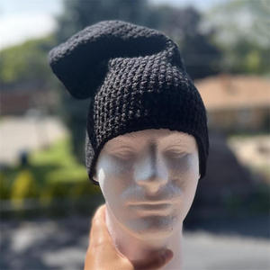 قبعة مرتخية مخططة ملونة مبتكرة للبالغين ، قبعة صغيرة مترهل عصرية جديدة للتجارة الخارجية ، قماش مشترك محبوك - Product Image 2