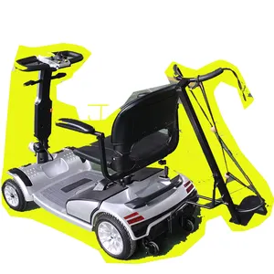 4 ruedas de un solo asiento carrito de golf eléctrico instalado con bolsa de golf soporte carro superior scooter de movilidad