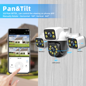 Kamera keamanan CCTV WIFI IP, <span class=keywords><strong>3</strong></span> lensa 6MP nirkabel WiFi jaringan PTZ IPC360 Home luar ruangan - Product Image 3