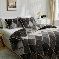 Literie coréenne personnalisée, unique, livraison gratuite, ensemble de courtepointe 3 pièces Queen Size