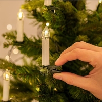 Bougies LED Noël et Pâques Extérieur Cour Clip Décoration Lumières Chambre Suspension Arbre Lumières colorées