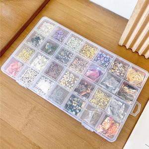 กล่องเก็บเครื่องประดับพลาสติกใสพร้อมช่องแบ่งความจุ 1 ลิตรสำหรับจัดระเบียบอุปกรณ์ทำเล็บและเครื่องประดับเพชร - Product Image 5