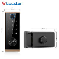 Cerradura de Puerta Biométrica Inalámbrica Inteligente con Huella Digital Electrónica Locstar, con WiFi y Almacenamiento en la Nube, Aplicación Tuya