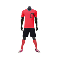 Vente en gros de maillots d'arbitre personnalisés en polyester, uniforme d'arbitre de football pour hommes, arbitre de football