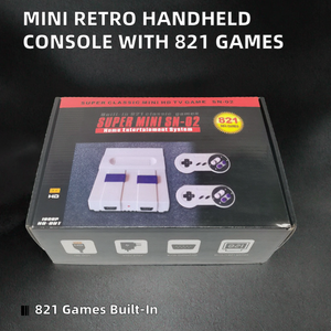 Chất Lượng Tuyệt Vời 8-Bit Mini Retro HD TV <span class=keywords><strong>Video</strong></span> Trò Chơi Giao Diện Điều Khiển Cầm Tay Máy Nghe Nhạc Với 821 Trò Chơi EU/Chúng Tôi Cắm Có Dây Kết Nối - Product Image 3