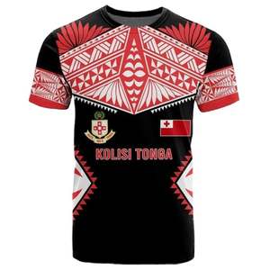 Nouveau design Chemises de sport de luxe pour hommes Vente en gros bon marché T-shirt tribal polynésien Tonga Kolisi Tonga T-shirts grande taille pour hommes - Product Image 2