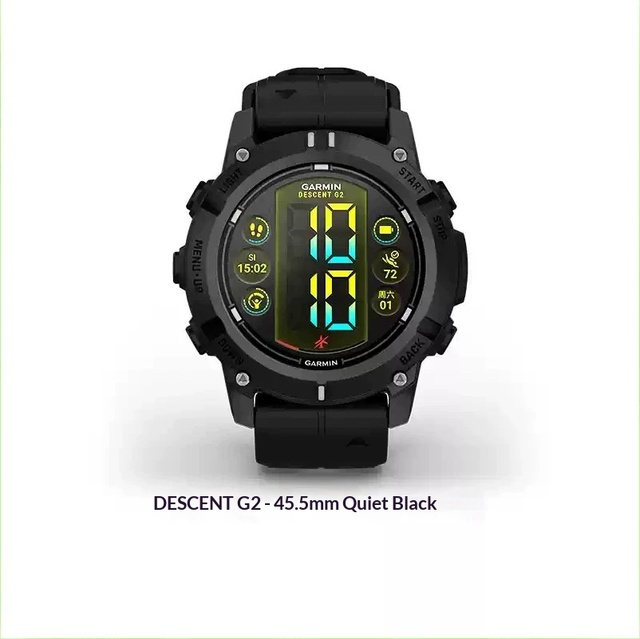 Garmin Descent G2 Dive Computer Watch with Heart Rate Measurement Carbon Fiber & Silicone Gel Professional Outdoor Sports Watch