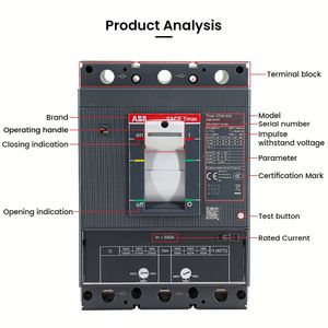 Nuevo XT5N 630 500-5000 3p F F 1SDA100346R1 Disyuntor Termomagnético Trifásico Fijo R 500 I3=2500...5000 - Product Image 5