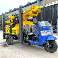 Appareil de forage de puits d'eau de roche monté sur tricycle de 200m avec composants de noyau de pompe 220v Machine pour le forage de puits d'eau bon marché