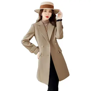 The new winter and autumn women's coat has a long shoulder coat clothes women plus size womens