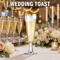 Gobelets en plastique rigide transparent jetables de 150 ml pour la vie quotidienne à la maison, les fêtes, les mariages, les toast et la dégustation de champagne