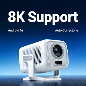 Mini vidéoprojecteur 1500 lumens 1080P Android 14 Mise au point automatique 3D Prise en charge 8K Portable pour cinéma maison et utilisation extérieure - Product Image 1