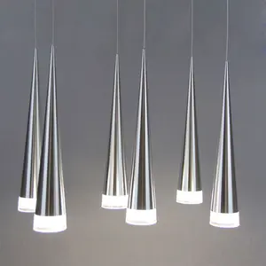 Jylighting luz de led moderna, lâmpada cônica de alumínio e metal para sala de estar