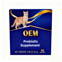 Compléments alimentaires vétérinaires pour chats, complément probiotique pour chats atteints de diarrhée, compléments alimentaires pour animaux de compagnie, poudre probiotique
