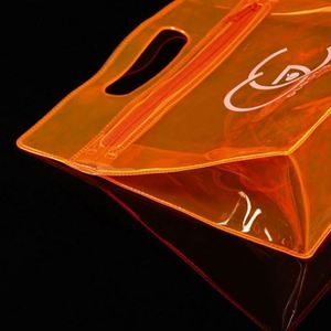 Custom Clear Pvc <b>Tote</b> With Zipper, Waterproof Cosmetic Pouch, Reusable <b>Plastic</b> Gift Packaging Bag - Product Image 4