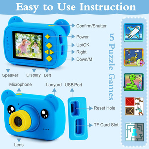 Jumon Trẻ Em Máy Ảnh Cho 3-10 Năm Cô Gái Tuổi Trẻ Em Máy Ảnh Kỹ Thuật Số 1080P 2 Inch Toddler Video Máy Ảnh Quà Tặng Chàng Trai Cô Gái Món Quà Sinh Nhật - Product Image 2