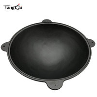 Grand pot Kazan en fonte pré-culotté sur mesure, capacité de 10,5 litres, avec poignée à quatre anses, chaudière de camping extérieure pour feu de camp