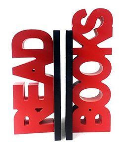 Porte-livres en métal 3D personnalisés en forme de lettres, supports de livres en alphabet rouge et noir, présentoir pour étagère ou bureau - Product Image 2