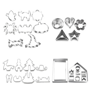 Set di formine per biscotti in acciaio inossidabile di <span class=keywords><strong>Halloween</strong></span> (zucca/fantasma/pipistrello/gatto/cappello da strega)-ideale per decorazioni per feste - Product Image 6