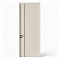 Porte en bois moderne préfinie, panneau moulé blanc crème massif, insonorisée, résistante à l'humidité, pour chambre et villa, fabrication chinoise ODM sur mesure