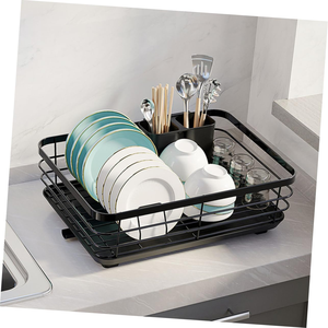 Escurridor de Platos Metálico de Alta Calidad Tipo Soporte para Encimera de Cocina, Cesta para Secar Vajilla y Utensilios - Product Image 4