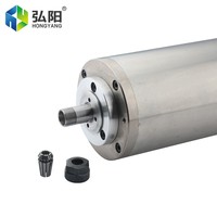 Moteur de broche refroidi par eau Jester JGD 80A 1,5 kW à 3 roulements, diamètre 80 mm, 220 V/380 V, 24 000 tr/min, pour routeur CNC et gravure sur bois