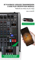 Contrôleur DJ professionnel GAX-QQ8 avec une console de mixage audio auxiliaire