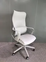 Cadeira de escritório de couro, de couro ergonômico, direcionável, alta qualidade