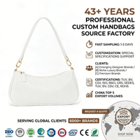 Luxuriöse Anpassbare Vintage Wasserdichte Langlebige Tragbare Damenhandtasche mit Reißverschluss, Perlenverzierung & Abnehmbarem Trageriemen
