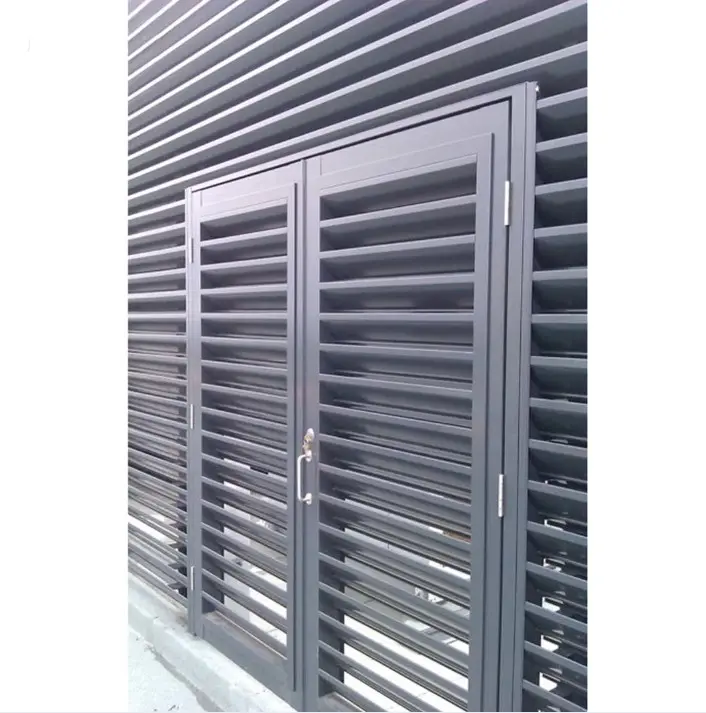 Nouveau design Volets de fenêtre en métal à impact ouragan Fenêtre à persiennes en aluminium/Porte à volets externes Jalousie